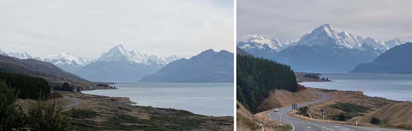 普卡基湖與遠方的庫克山