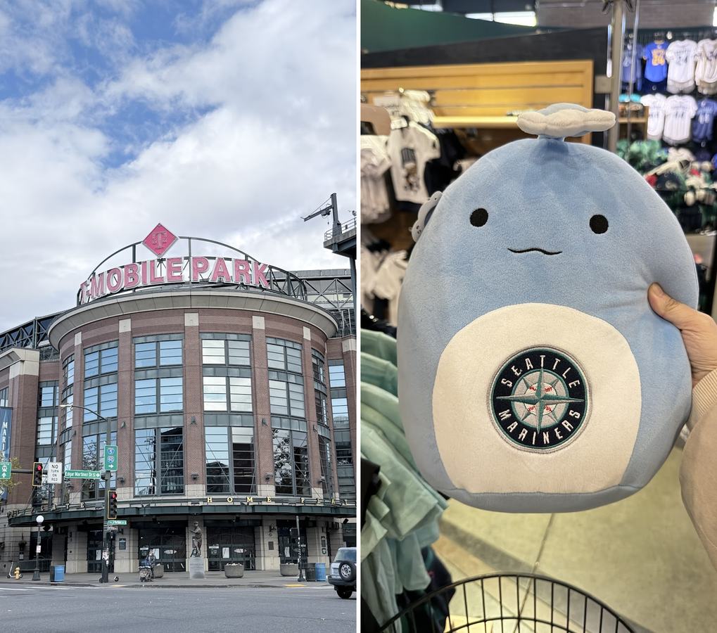 左:T-Mobile Park;右:水手隊商店的周邊